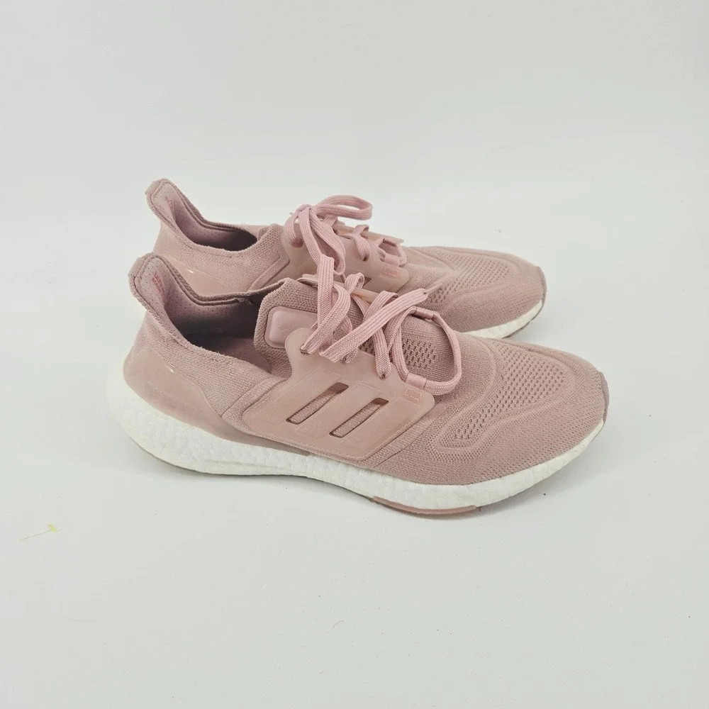Adidas UltraBoost 22 Mauve Pink White Womens Size 9 US Athletic Sneakers Shoes